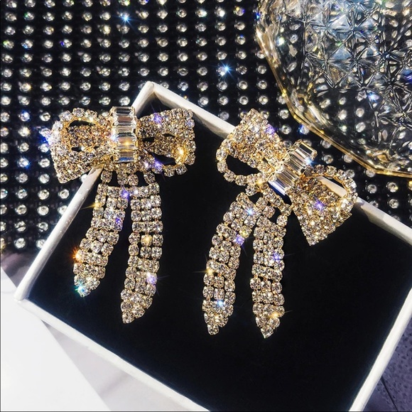 Jewelry - Crystal Bow Earrings